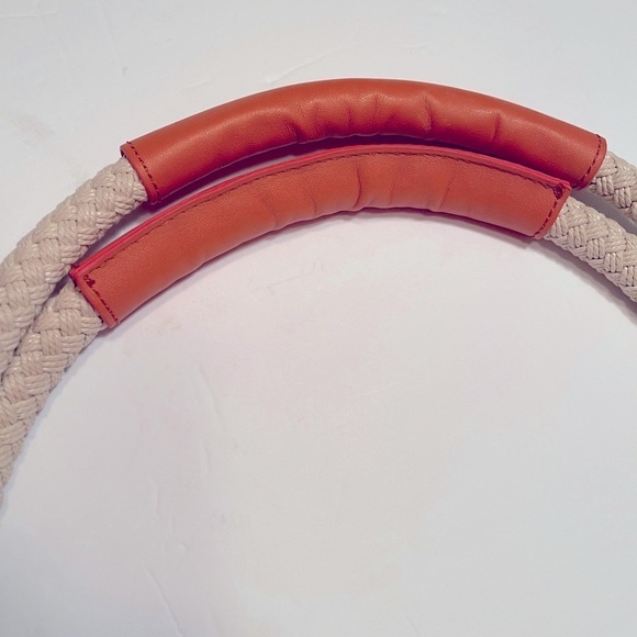 Spartina 449 Tote Bag Anchor Navy and Orange Canvas and Linen - Picture 9 of 11